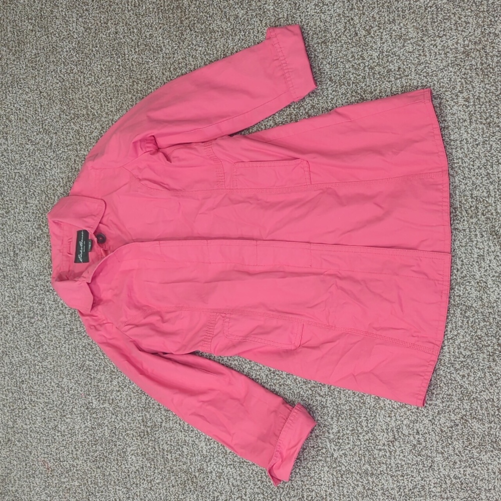 Eddie Bauer S coral trenchcoat